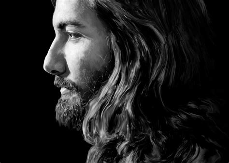 Jesus In Profile Black And White
