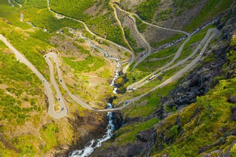 Trollstigen Famous Serpentine Road Mountain Road In The Norwegian