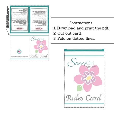 The first player to run out of cards ends the round while all remaining players are penalized for still having cards. Landing Page - Golf Rules Card - Savvy Girl Golf