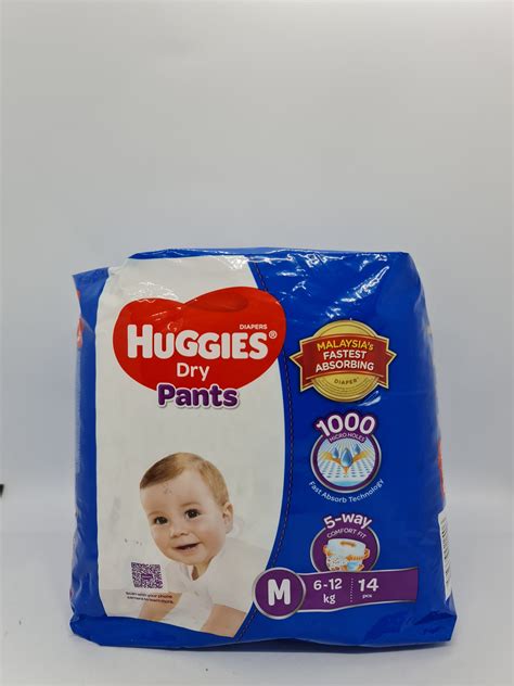 Huggies Dry Pants Diaper M Size 14pcs Gular Mart