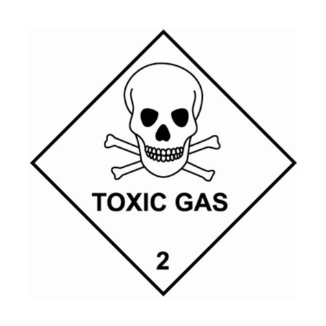 Un Hazard Warning Diamond Class Toxic Gas Hazchem Safety Ltd