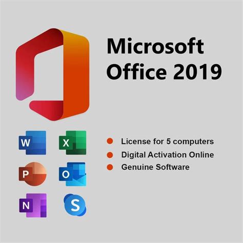 Microsoft Office 2019 Pro Plus Digital License For 5 Activations 9