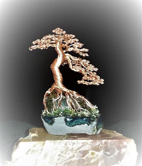 Mini Wire Tree In Copper By Rick Skursky Sculpture By Ricks Tree