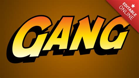 Gang Text Effect Generator Textstudio