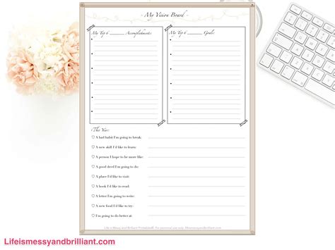 Living your best life is about to get easier thanks to these awesome free bullet journal printables. FREE New Year Vision Board Bullet Journal Printable