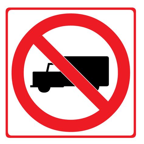No Trucks Road Signai Royalty Free Stock Svg Vector