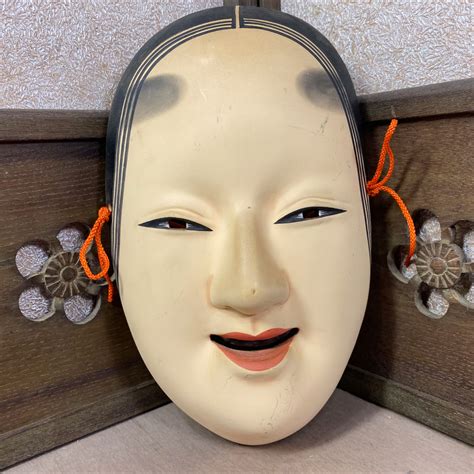 Japanese Kabuki Mask Unique White Kabuki Woman Mask Vintage Kabuki