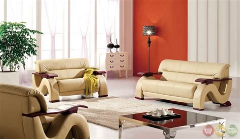 Thad Beige Ultra Modern Formal Living Room Sets With Sinious Spring