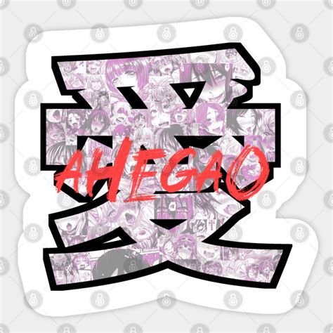 Ahegao Pink Logo Ahegao Sticker Teepublic