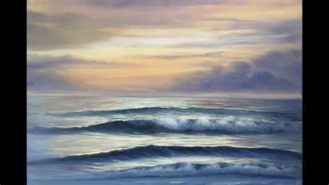 Seascape Oil Painting Time Lapse Eternal Start Sunrise Over The Ocean