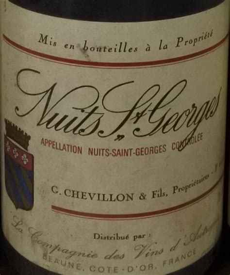 1978 Domaine Robert Chevillon Nuits St. Georges, France ...