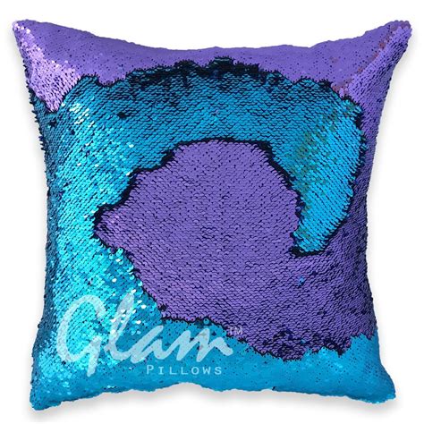 Aqua And Purple Reversible Sequin Glam Pillow Glam Pillows