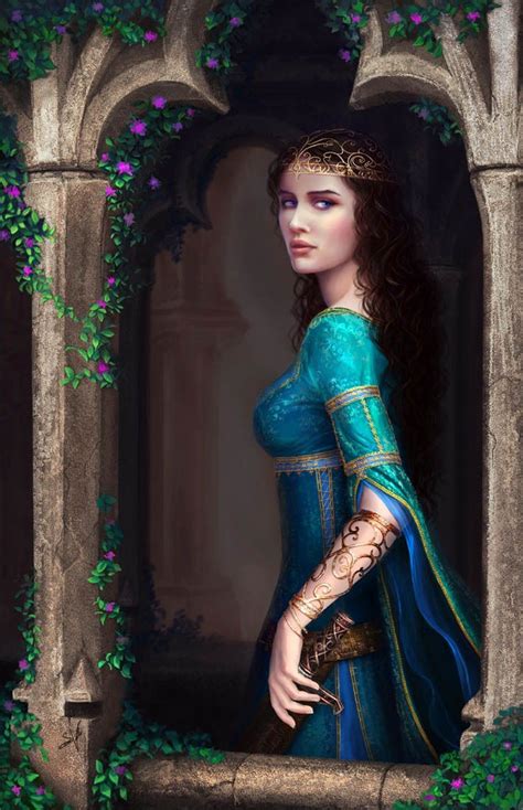 Fantasy Digital Paintings By Sonia Verdu Medieval Elegant Dresses