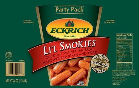 Lil Smokies Original Cocktail Smoked Sausage Eckrich