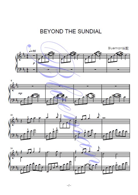 Beyond the Sundial，Beyond the Sundial钢琴谱，Beyond the SundialD调钢琴谱，Beyond ...