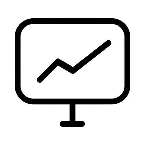 Computer And Stock Market Chart Icon 14161017 Vector Art At Vecteezy