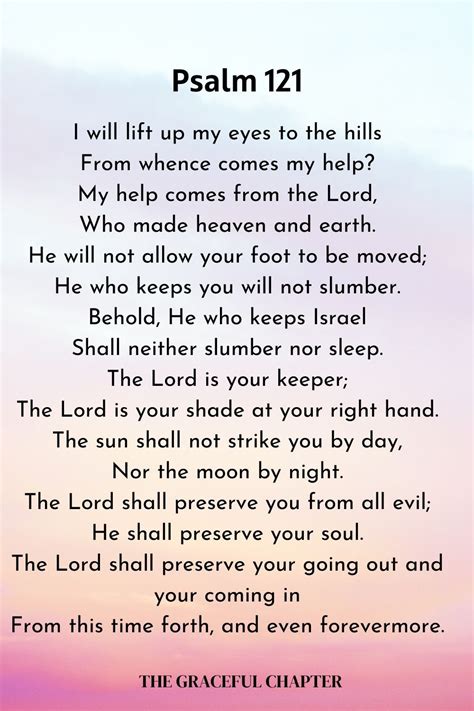 Psalm 121 My Help Comes From The Lord Morning Prayer Quotes Bible