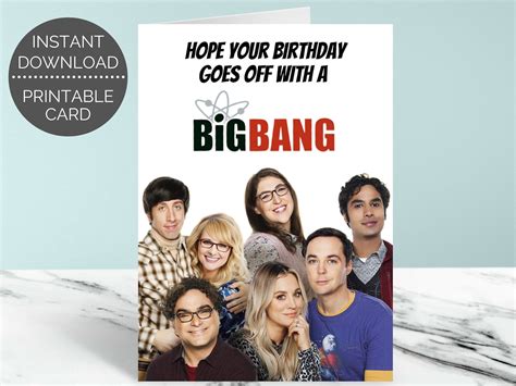 Big Bang Theory Birthday Card Hope Your Birthday Goes Off Etsy