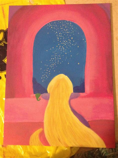 Tangled Diy Disney Canvas Painting Rapunzel Pascal Disney May Be Purchased At My Etsy Shop