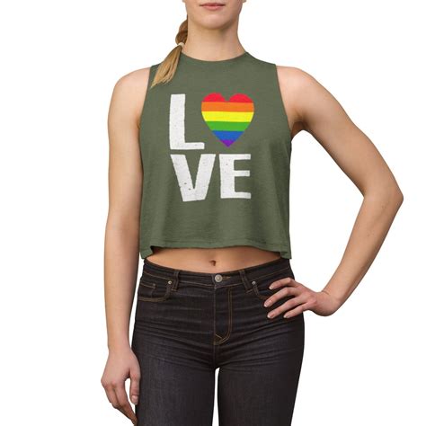 Gay Pride Women S Crop Top Pride Rainbow Love Shirt Etsy