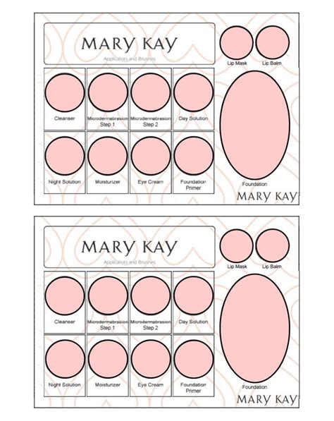 Free Printable Mary Kay Tray Inserts Printable Templates