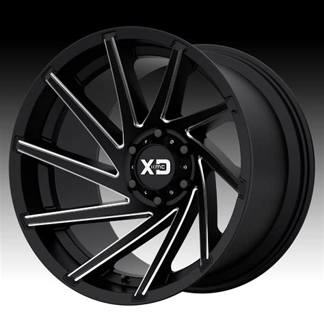 Xd Series Xd834 Cyclone Satin Black Milled Custom Wheels Rims Xd834