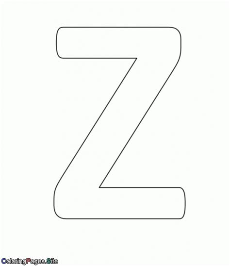 Letter Z Coloring Page For Kids Easy Peasy Colorings