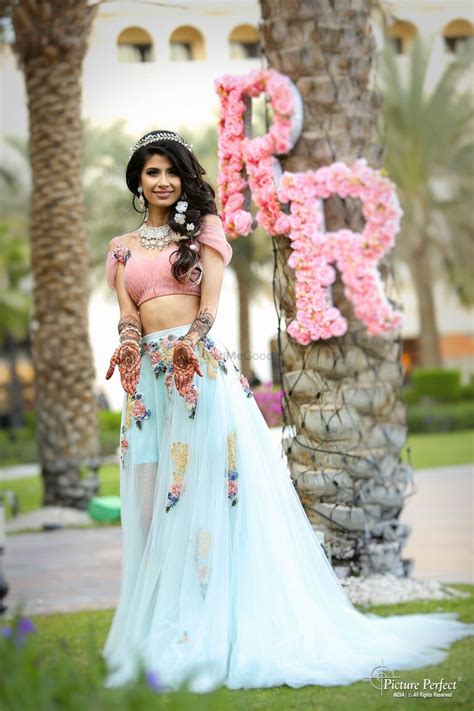 India's best online shopping website for women,mens,kids and many more categories for shopping. Gorgeous light blue and pink lehenga for mehendi function ...