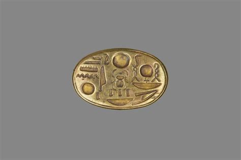 Signet Ring With Tutankhamuns Throne Name New Kingdom The