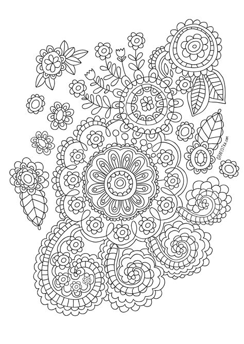 Paisley Coloring Pages Colouring Art Therapy Pattern Coloring Pages