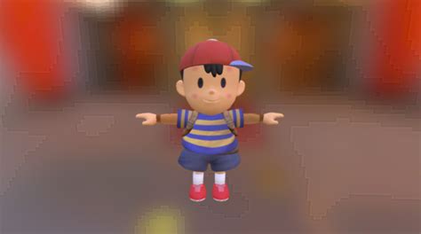 Game Cube Super Smash Bros Melee Ness 3d Model By Luc Ivaness