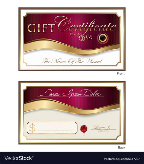 Voucher T Certificate Coupon Template Vector Image