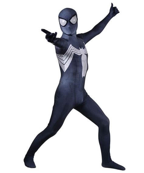 Black Venom Symbiote Super Villain Bodysuit Spiderman Cosplay Costume