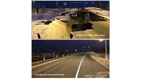 Alaskas Earthquake Shattered Road Fixed In Three Days