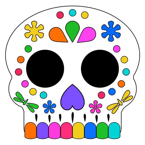 Day Of The Dead Masks Sugar Skulls Free Printable Paper Trail Design