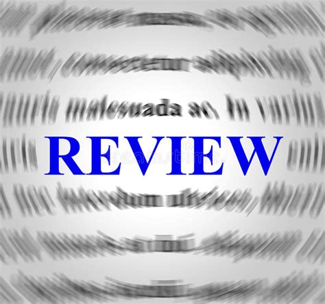 Review Definition Represents Evaluate Reviews And Inspection Stock ...