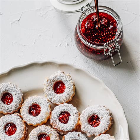 Shortbread Linzer Cookies With Homemade Raspberry Jam By Chiliandtonic