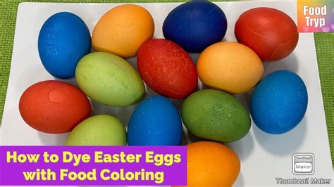 How to Dye Easter Eggs with Food Coloring - YouTube