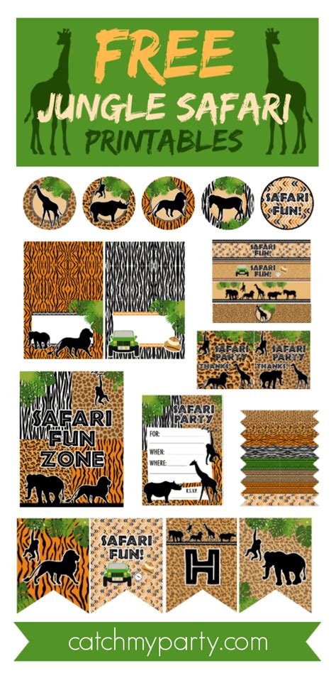 Safariprintables The Catch My Party Blog The Catch My Party Blog