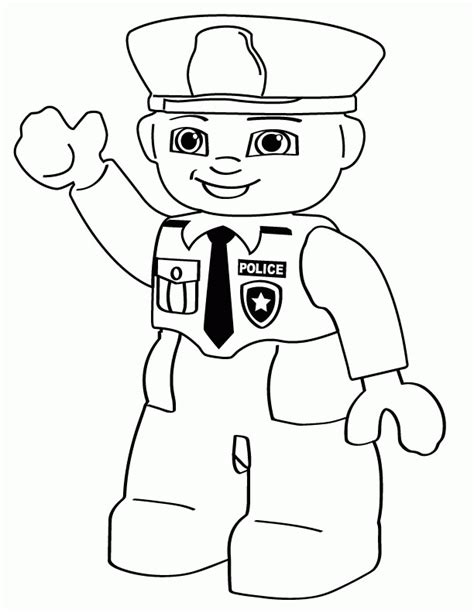 Free Printable Coloring Pages Policeman Coloring Home