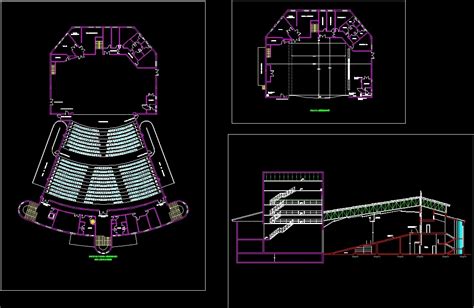 Home Theater Seating Cad Block