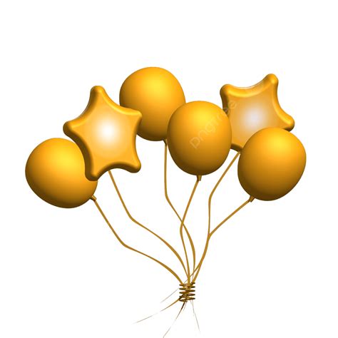 Gambar Balon Emas Untuk Pesta Balon Emas Dekorasi Pesta Dekorasi Balon PNG Dan Vektor Dengan