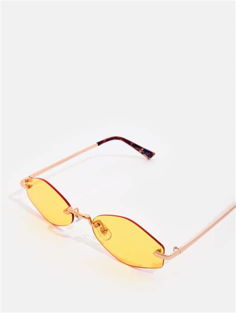 Yellow Frameless Sunglasses Yellow Sunglasses Skinnydip London Yellow Sunglasses