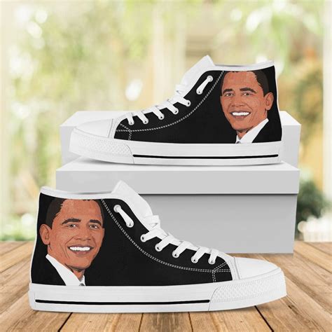 Barack Obama Hi Tops Zapatos Personalizados Tops Etsy