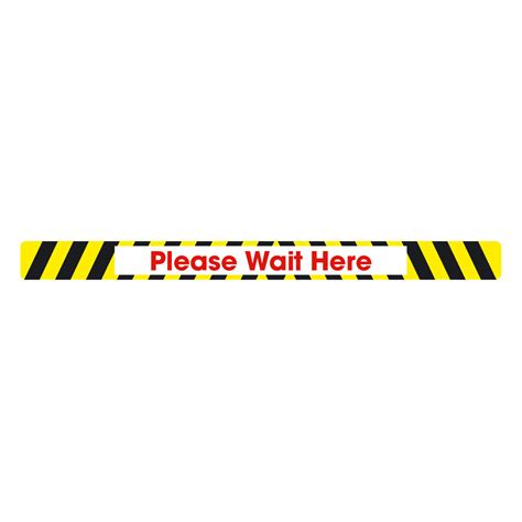 Please Wait Here Anti Slip Floor Sticker Packs Of 4