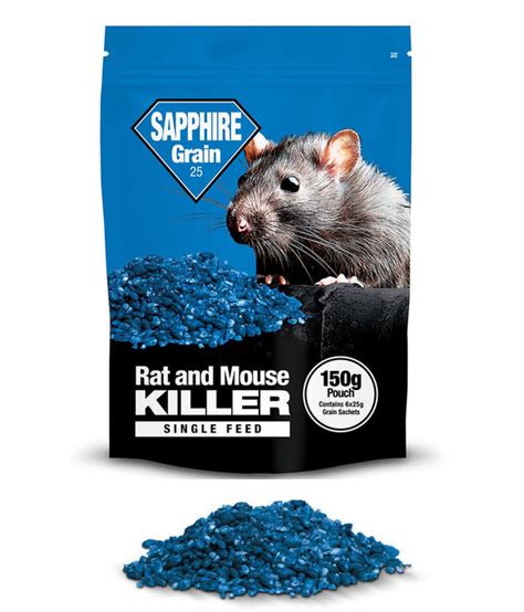 Mouse And Rat Killer Rodent Control Poison Bait Blue Grain Single Feed K Sisi Uk Ltd