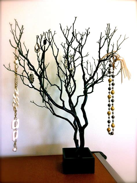 30 Black Painted Tree Jewelry Holder Jewelry