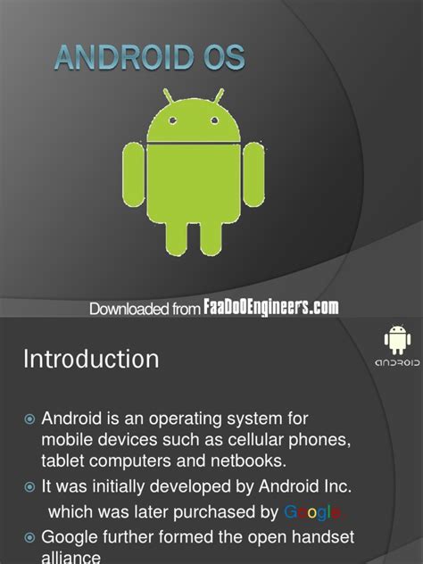 Android Ppt Intro Android Operating System Adobe Flash