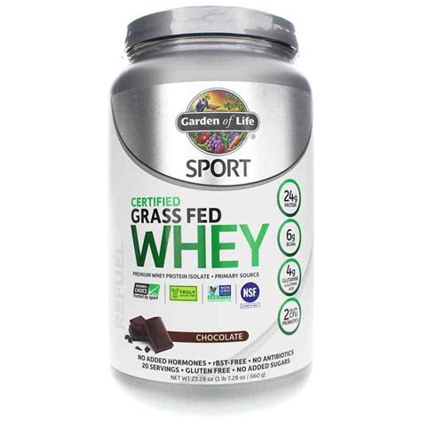 Certified Grass Fed Whey Protein Garden Of Life Sport