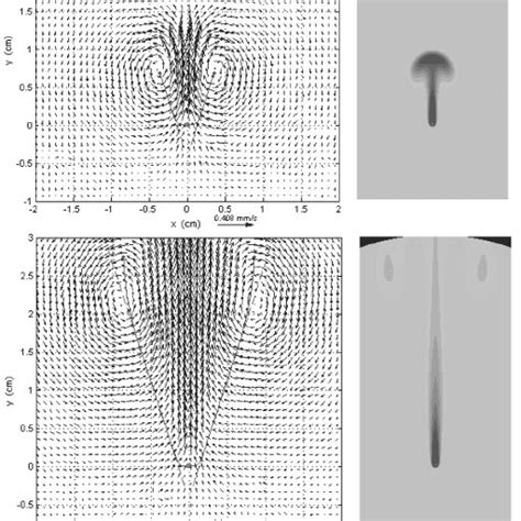 Instantaneous Velocity Piv Measurements Left And Temperature